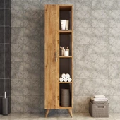 Tek Kapılı Raflı Ütü Masası Dolabı Çam - BDL0302 - 2