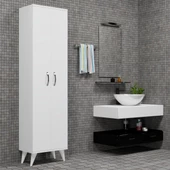 2 Kapılı 49cm Banyo Dolabı Beyaz - BDL0101 - 2
