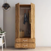 2 Kapılı İki Çekmeceli Geniş Gardrop Çam - GRD0402 - 3