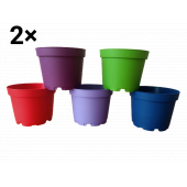 Tuğel Flowers 10 Adet Plastik 5 Renkli Çiçek Üretim Saksısı (8.5 CM.LİK) Alt Tabaksız - 1