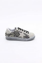 MAGGİE SİYAH RENK ZEBRA DESENLİ KADIN SPOR AYAKKABI - 3