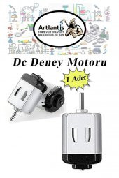 Deney Motoru 3 Volt 1 Adet 3v - 6 v Dc Yüksek Devir Dinamo Motoru Okul Hobi Mini Motor 2 Adet Pille Çalışır - 1