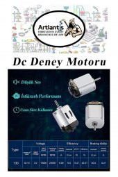 Deney Motoru 3 Volt 3 Adet 3v - 6 v Dc Yüksek Devir Dinamo Motoru Okul Hobi Mini Motor 2 Adet Pille Çalışır - 2