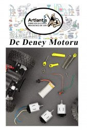 Deney Motoru 3 Volt 3 Adet 3v - 6 v Dc Yüksek Devir Dinamo Motoru Okul Hobi Mini Motor 2 Adet Pille Çalışır - 4