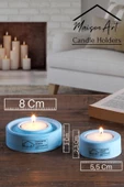 Holder | 2'Li Set Mumluk | Tea Light Mumluk Seti | Dekoratif Şamdan Mumluk - 6