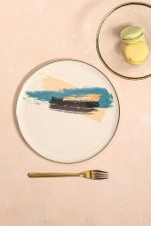 Porland Dash Düz Pasta Tabağı 21cm 04ALM007904 - 1