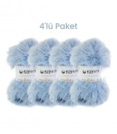 Verbana Örgü İpi Seti  Sakallı ip, Kürk ip, Tüylü ip, Yumuşak ip, Kedi ipi, Tavşan tüyü, Yumoş ip - 3