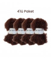 Verbana Örgü İpi Seti  Sakallı ip, Kürk ip, Tüylü ip, Yumuşak ip, Kedi ipi, Tavşan tüyü, Yumoş ip - 7