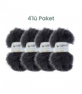 Verbana Örgü İpi Seti  Sakallı ip, Kürk ip, Tüylü ip, Yumuşak ip, Kedi ipi, Tavşan tüyü, Yumoş ip - 12