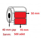 70x50 KUŞE ETİKET KIRMIZI( 500lü ) - 1