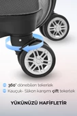 Polo&Sky Elmas Model Füme Renk 2'li Valiz Seti (Kabin+Orta) - 5