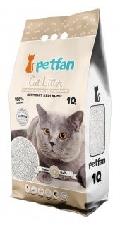 Petfan Bentonit Topaklanan Naturel Kokusuz Kedi Kumu 10 Lt - 1