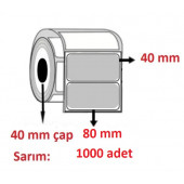 40X80 SILVER MAT ETİKET ( 1000 li ) - 1