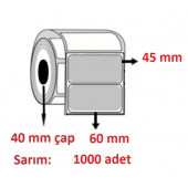 45X60 SILVER MAT ETİKET ( 1000 li ) - 1