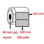 100X150 SILVER MAT ETİKET ( 200 lü ) - 1