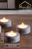 Holder | 6'Lı Set Mumluk | Tea Light Mumluk Seti | Dekoratif Şamdan Mumluk - 2