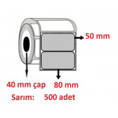 80X50 SILVER MAT ETİKET ( 500 lü ) - 1