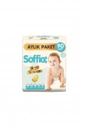 Soffio  4 Numara 90 Adet Bebek Bezi 8-18 Kg Gözenekli Iç Yüzey - 1