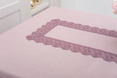 Finezza Jena Lüx Dantelli Simli Keten Kumaş Pudra Masa Örtüsü  160x220 cm-1471 - 1
