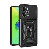 Gpack Xiaomi Redmi Note 12 5G Kılıf Sert Silikon Tank Aramid Sürgülü Vega Yüzüklü - 1