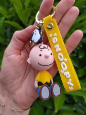 Anahtarlık Snoopy Charlie Brown Silikon Anahtarlık Çanta Süsü Karakter Figür Oyuncak Aksesuar 14380 thumbnail 2