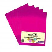 Pembe 50x70 Metalik Aynalı Fon Kartonu 5 Adet 1 Paket Artlantis Aynalı Metalik Fon Kartonu - 1