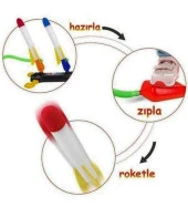 Air Rocket Işıklı Ultra Uçan Duello Oyuncak Seti-2 Işıklı-2 Işıksız Yedek Roketli - 5