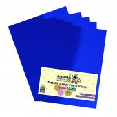 Mavi 50x70 Metalik Aynalı Fon Kartonu 5 Adet 1 Paket Artlantis Aynalı Metalik Fon Kartonu - 1
