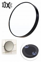 10x Büyüteçli Vantuzlu Makyaj Lens Traş Aynası Vantuzlu Büyüteçli Ayna Siyah Nokta Temizleme - 1