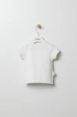 Baskılı Basic Tshirt Tulum Salopet 2'li Takım Ekru 12845 - 3