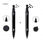 Çift Uçlu Eyeliner  Yıldız ve Kalp Desenli 2li Ekonomik Set - 1