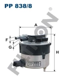 (FILTRONPP838/8)YAKIT FİLTRESİ FIESTA IV (08-)-FOCUS C-MAX (03-07)-C-MAX (07-)-FOCUS II -MAZDA 2- MAZDA 3 1.6TDCI - 1