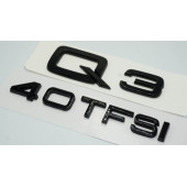 Audi Q3 40 TFSi Parlak Siyah ABS 3M 3D Bagaj Yazı Logo Orjinal Ürün - 2