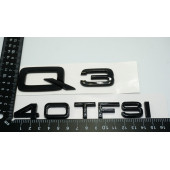 Audi Q3 40 TFSi Parlak Siyah ABS 3M 3D Bagaj Yazı Logo Orjinal Ürün - 3