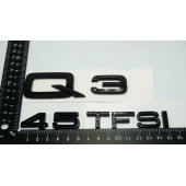 Audi Q3 45 TFSi Parlak Siyah ABS 3M 3D Bagaj Yazı Logo Orjinal Ürün thumbnail 3