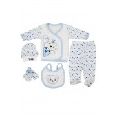 Bebek Giyim Hastane Çıkışı Kıyafetleri Doğum Hediyesi Yeni Doğan Bebek Tulum Çocuk Zıbın Seti - 3