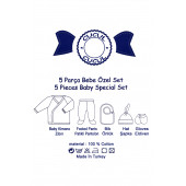 Bebek Giyim Hastane Çıkışı Kıyafetleri Doğum Hediyesi Yeni Doğan Bebek Tulum Çocuk Zıbın Seti - 5