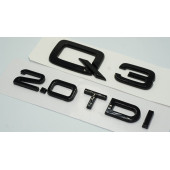 Audi Q3 2.0 TDi Parlak Siyah ABS 3M 3D Bagaj Yazı Logo Orjinal Ürün - 2