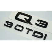 Audi Q3 30 TDi Parlak Siyah ABS 3M 3D Bagaj Yazı Logo Orjinal Ürün - 2