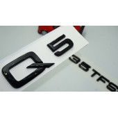 Audi Q5 35 TFSi Parlak Siyah ABS 3M 3D Bagaj Yazı Logo Orjinal Ürün thumbnail 1