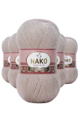 5 Adet Angora Lüks El Örgü İpi Pembeli Gri 3079 - 1