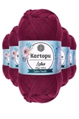 5 Adet Lotus Bikini Büstiyer Bluz Örgü İpi  K747 Mürdüm - 1