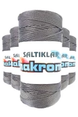 5 Adet Polyester Makrome İpi 423 Gri 100 gr - 1
