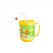 Funny Pipetli Çocuk Içecek Bardağı Desenli Bardak 350ml - 1