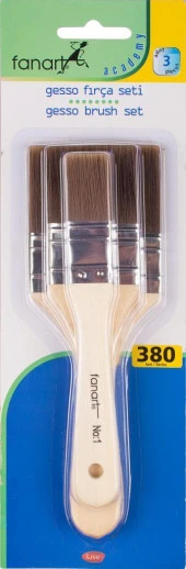 Fanart Academy Gesso Fırça Seti 3 Lü thumbnail 1