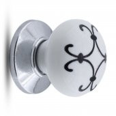 Mobilya Çekmece Dolap Kapak Kulpu Kulbu Beyaz Krom Renk Polimer Kulp thumbnail 1