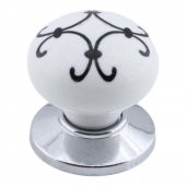 Mobilya Çekmece Dolap Kapak Kulpu Kulbu Beyaz Krom Renk Polimer Kulp thumbnail 2