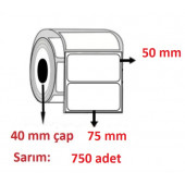 75X50 PVC ŞEFFAF ETİKET ( 750 li ) - 1