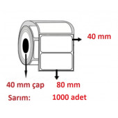 80X40 PVC ŞEFFAF ETİKET ( 1000 li ) - 1