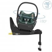 Maxi-Cosi Coral 360 Dönebilir Yatabilir İsofix Bazalı 2'si Bir Arada Ana Kucağı ve Oto Koltuğu Essential Green - 1